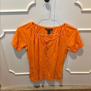 Ralph Lauren Women's Bright Orange Blouse
